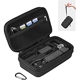 BRDRC Osmo Pocket 3 Case, Portable Carrying Bag Protective Hard Storage Bag for DJI Osmo Pocket 3 Creator Combo Camera Accessories with Wrist and Carabiner (Black)