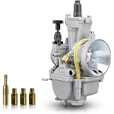 NIBBI Carburetor, PWK 28MM Carburetor Fit for 200cc 225cc 250cc ATV Pit Dirt Bike HONDA YAMAHA Go Karts Mini Bike Moped Scooter KAWASAKI APOLLO TAO TAO GY6 SUZUKI with Carb Jet