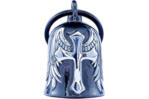 CYZBTBL Motorcycle for Bells - Motorcycle Angel Bell for Men Women,Bell Biker Accessory,Guard Riding Safety (Cross Black)