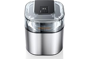 Ice Cream Maker Machine, INTASTING 1.6 Quart Frozen Yogurt-Sorbet, Auto Shut-Off, Double-Insulated Freezer Bowl, Suitable for Homemade Ice Cream, Gelato