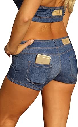 swimsuit with jean shorts