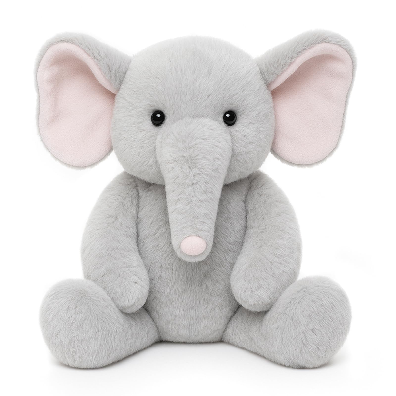 Photo 1 of WEIGEDU Elephant Teddy Bear Stuffed Animals Plush Elephant Toys with Pink Ears Nose for Girls Boys Kids Babies Shower Bedtime Gifts, 15.7"