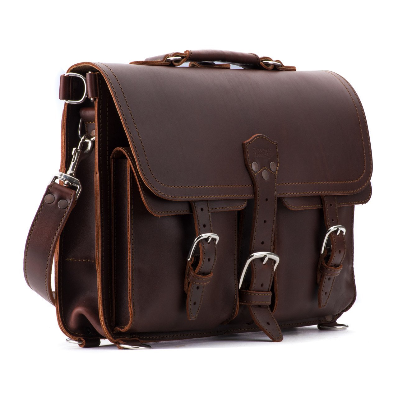 Saddleback Leather Thin Front Pocket Briefcase 100 All Leather