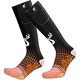 2021 Upgraded Rechargeable Electric Heated Socks,7.4V 2200mAh Battery Powered Cold Weather Heat Socks for Men Women,Outdoor R