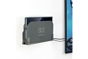 Monzlteck Wall Mount Bracket for Switch 2 Dock, Left Side TV Mount, Metal Construction, Space-Saving Design