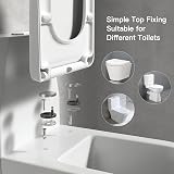 Pipishell Square Toilet Seat Soft Close Quick Release Heavy Duty UF White view 6