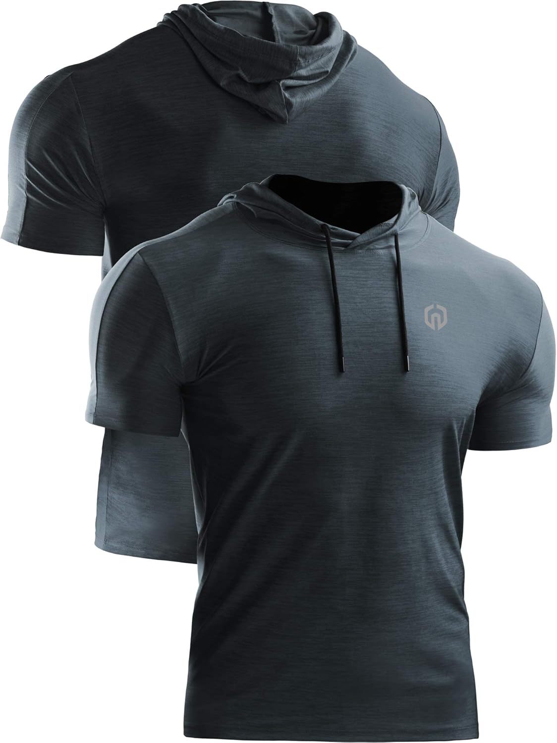 Neleus Men's Dry Fit Performance Athletic Shirt with Hoods: Clothing