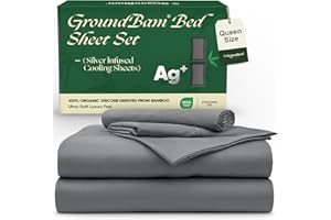 Silver Infused Bed Sheets Set, Temperature-Regulating Fabric with Self-Cleaning Technology for 3X Freshness Sleep, Genuine 10
