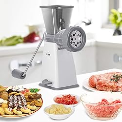LHS Manual Meat Grinder with Stainless Steel Blades
