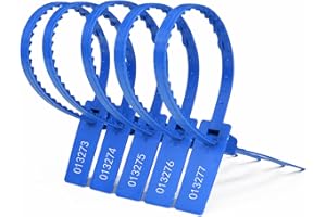 LeadSeals Heavy Duty Plastic Security Seal - Self Locking, Tamper Evident, Truck Trailer Seals (337 mm, Blue, 100 PCS)