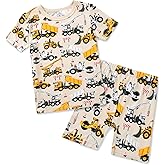 babee Reshinee Bamboo Viscose Toddler Car Pajamas Boys Girls Kids Short Cool Summer 12M-8Y Snug fit Pjs Set 2pcs