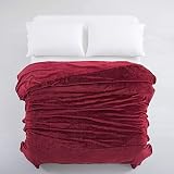 MOONLIGHT20015 Fleece King Blanket 270x230 cm Burgundy 400 GSM Silk Touch view 4