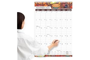 ULTOPAD Wall Calendar 2025-2026, 21 Months Calendar Runs from October 2025 to June 2027 - Large 22.75" x 15.5" Vertical Monthly Calendar for Office, Home, or School, Seasons Pattern