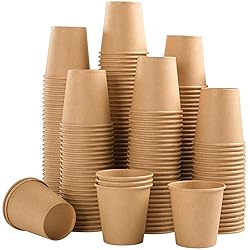 Lamosi 300 Pack 3 OZ Kraft Paper Cups, Disposable