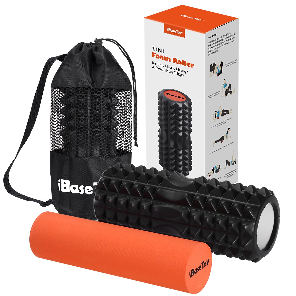 Ibasetoy Foam Roller For Deep Tissue Massage High Density