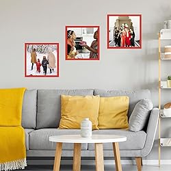 JCJMY 8x8 Picture Frame Red for Wall Hanging or