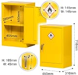 The Workplace Depot Hazardous Storage Cabinet – 10L Sump, Yellow view 7