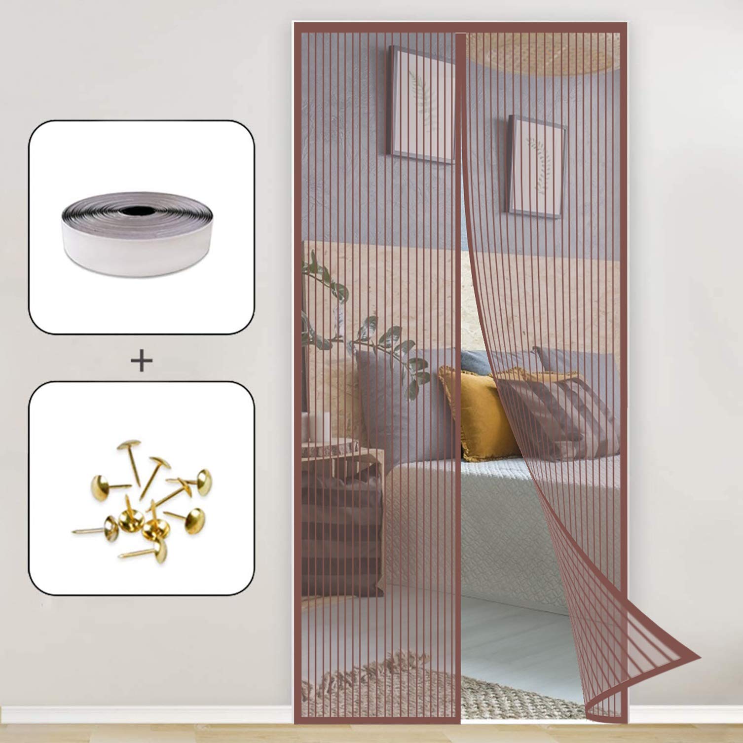 GOUER Mosquito Door Screen, 150x200cm Mosquito Bug