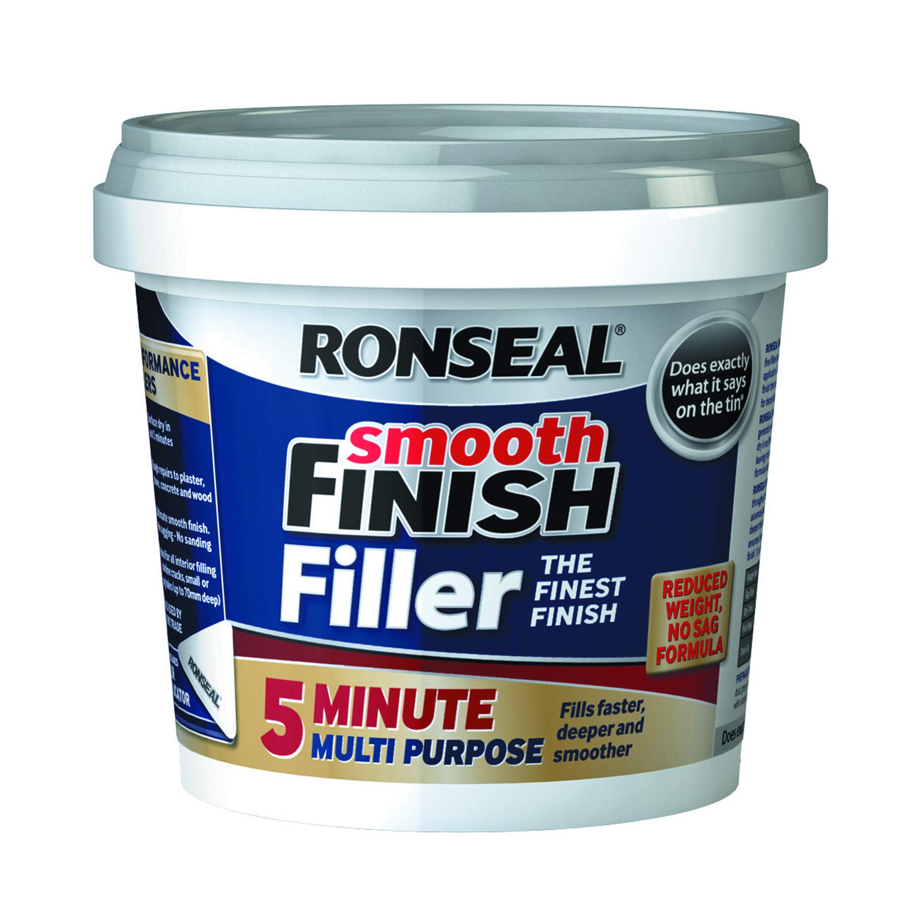 Ronseal 36563 Smooth Finish Filler 5 Minute Multi Purpose 290ml