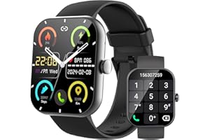 MATAST Smart Watch for Men Women(Answer/Make Calls), 1.96" HD Smartwatch, Fitness Tracker with 110+ Sport Modes, IP68 Waterproof, Heart Rate/Sleep/Step Monitor, Pedometer, Activity Tracker for Android iOS