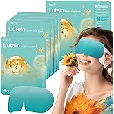 16 Packs Lutein Steam Eye Masks for Dry Eyes Self Heated Disposable Sleep Mask Soothing Headache Relief Dry Eye,Hot Warm Compress for Stress Relief Relief Eye Fatigue, Spa Items Travel Essentials