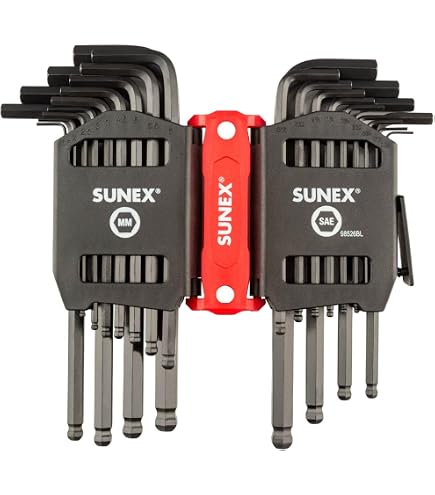 Sunex 9858M, Hex Key Set, 8Piece, Metric, 2mm to 10mm, Comfort