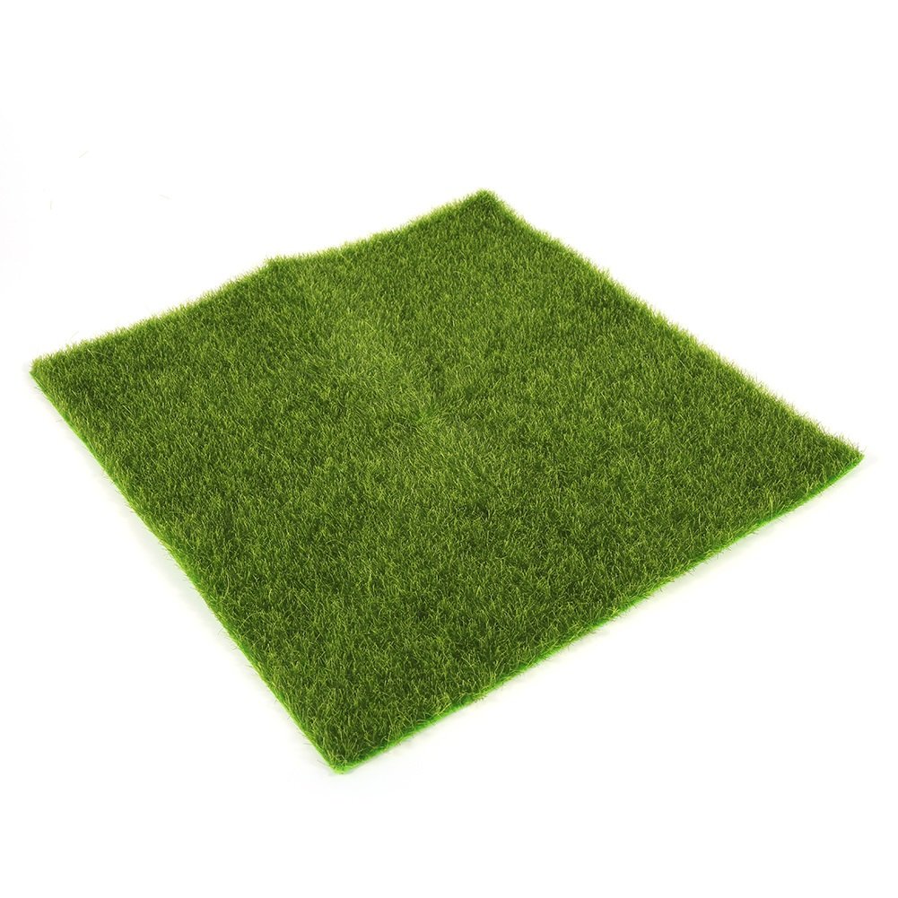 Delaman® Artificial Grass Mat Plastic Lawn Grass Indoor Outdoor Green Synthetic Turf Micro Landscape Ornament Home Decoration (Size : 30x30cm)