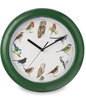 Zeon Wanduhr Singvögel