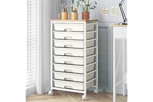 LABUK Rolling Storage Cart with Drawers Utility Cart Plastic Organizers for Classroom Dorm Office Bathroom, Makeup Palettes, Cosmetics, Nail Polish Organizer