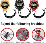 Weewooday 3 Pack Sports Stopwatch Timer Large Display Multi Function Waterproof view 5