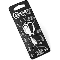 Geekey Multi-tool | Original Key Shaped Pocket Tool | Stainless Steel Keychain Utility Gadget | 16+ Tools | TSA Safe Multitoo