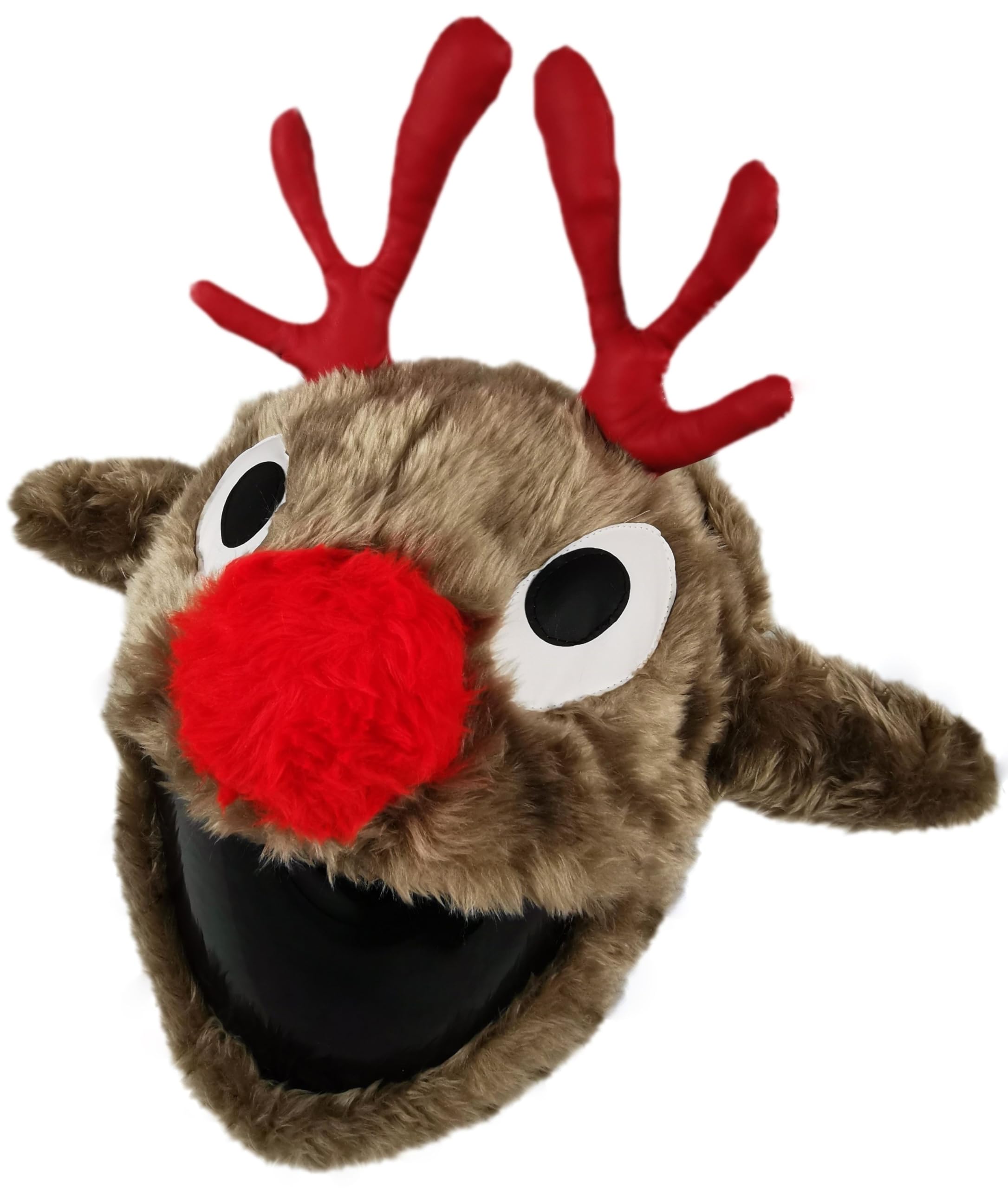 FunnyRiders Fabric Cover for Motorcycle Helmet Reindeer,Funny Christmas Helmet Cover,Great Eye-Catcher,Accessories for Motorcycle Helmets,Against Dust & Scratches,Handmade in Poland,One Size