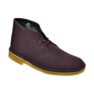 clarks wine leather desert boots