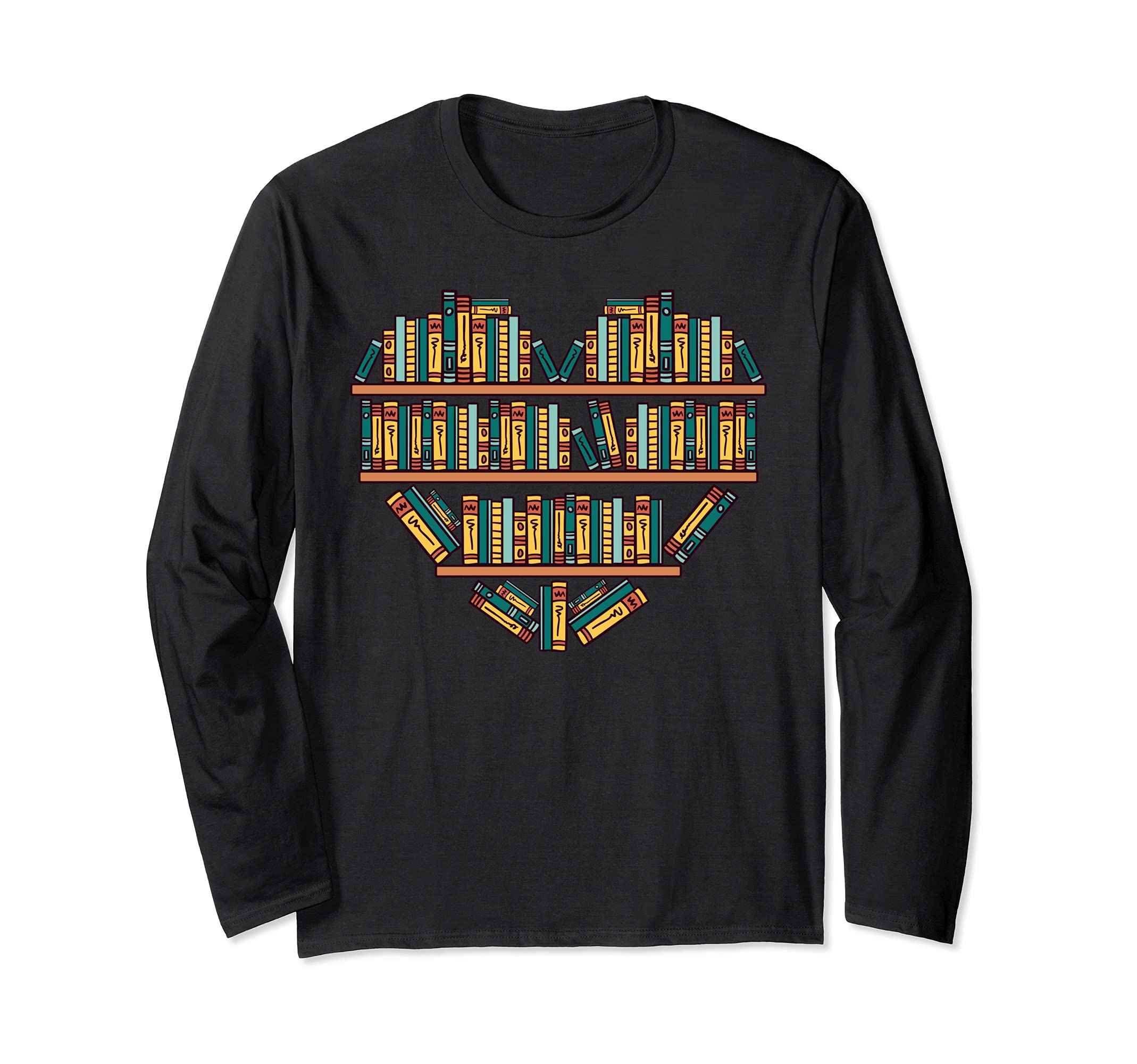 Bookworm Book Heart Book Lover Reading Books Reader Gift Long Sleeve T-Shirt