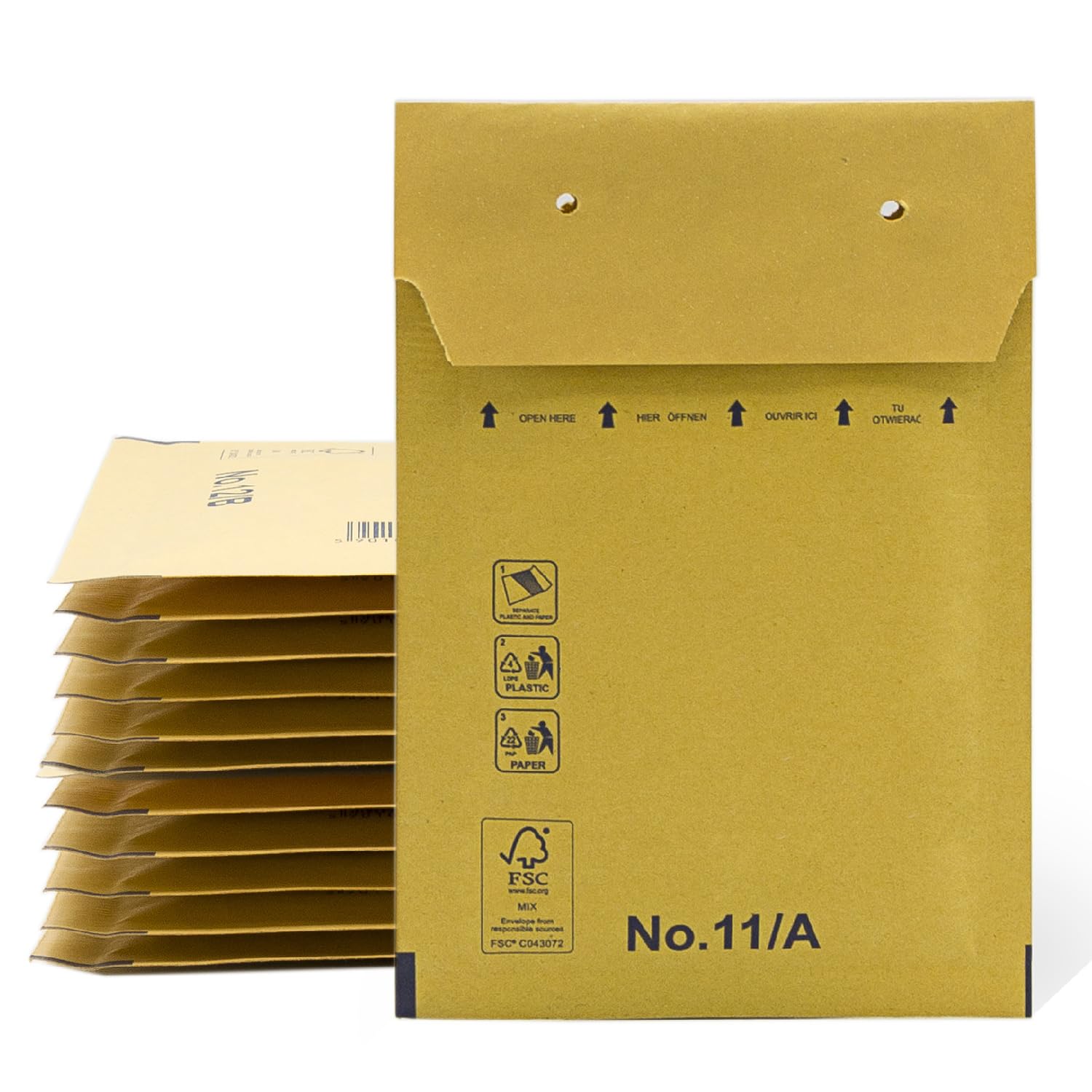 Padded Envelopes, Bubble Mailers, Kraft Bubble Padded Envelopes with Self-Seal Seal, Clothing Shipping Bags, Kraft Padded Envelopes - SIDI (100x165mm, 20 pcs)