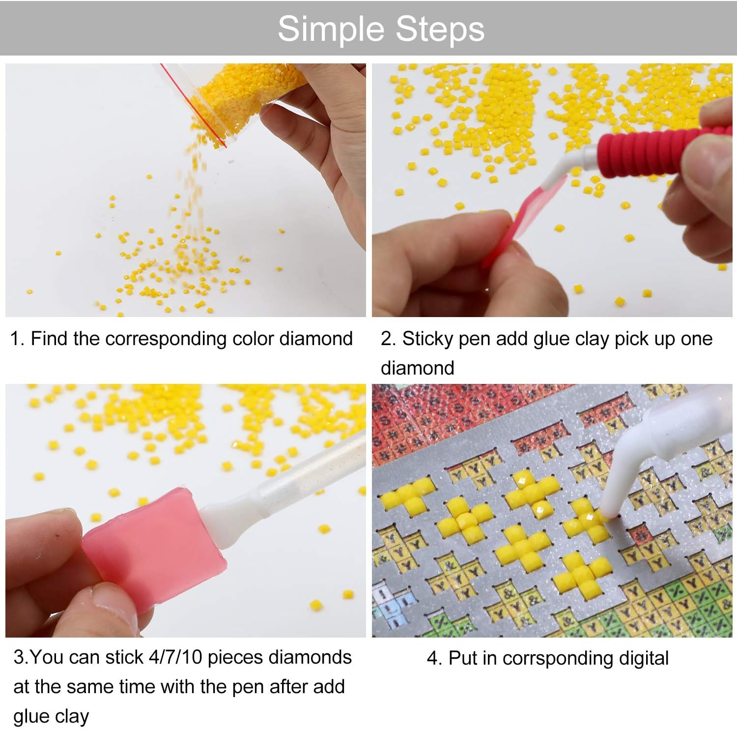 Small Square Ruler Beymemat 5D Diamond Painting Square Drill Ruler