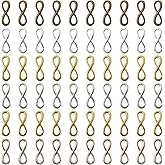 Honbay 60PCS Infinity Symbol Connectors Charms Pendants Alloy Jewelry Making Accessories for DIY Bracelets, Anklets, Necklaces, Shoes, Jewelry Making or DIY Crafts