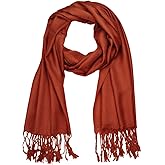 Falari Women's Soft Solid Color Pashmina Shawl Wrap Scarf Wedding Favors Bride Bridesmaid Gifts Evening Dress