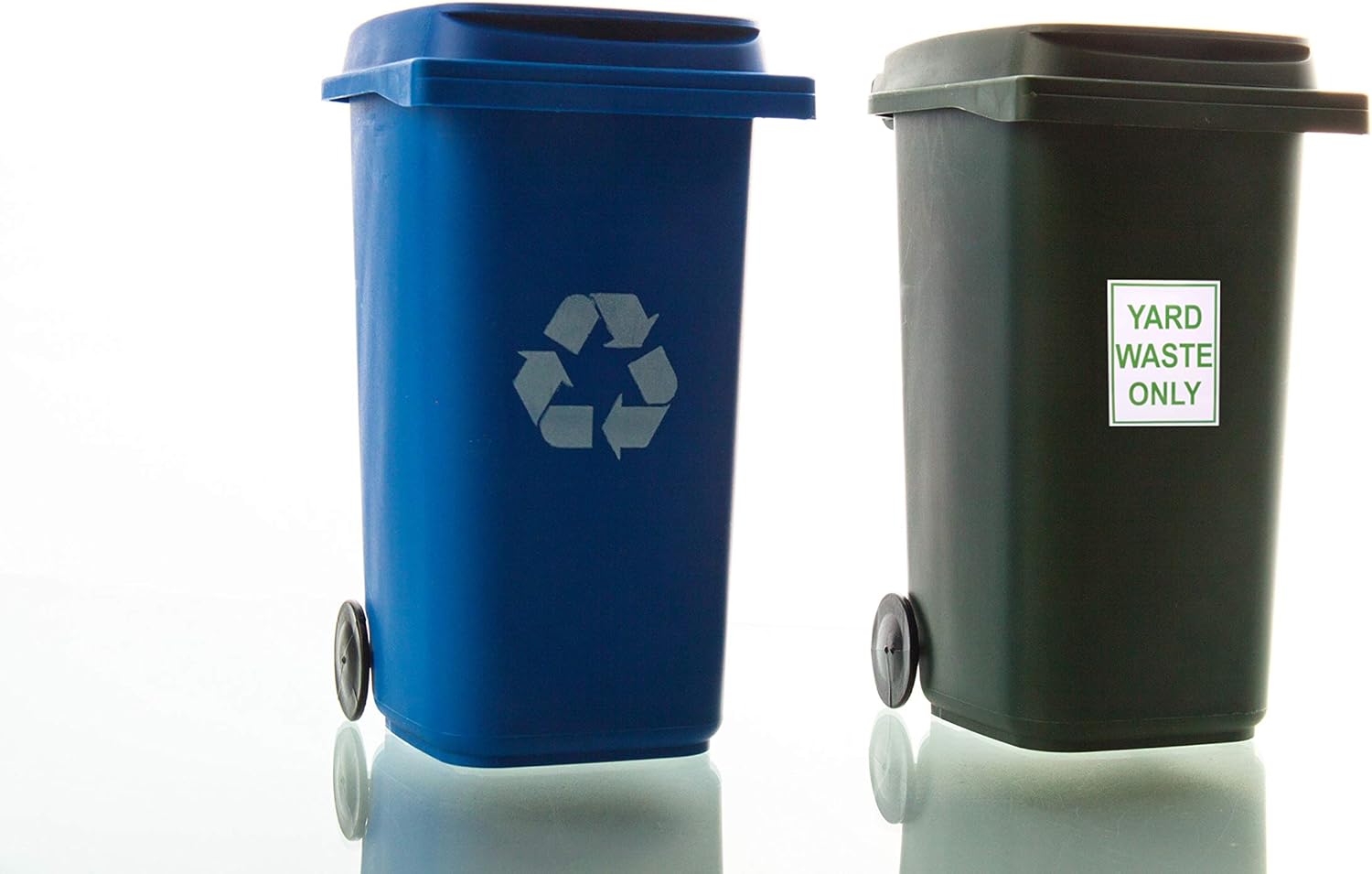 ZAEO Yard Waste Only Decal - Sticker for Trash Cans, Garbage Cans and Containers - 8 Inches x 6 Inches (Green, 4): Home & Kitchen