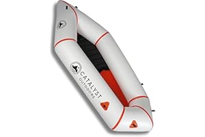 Catalyst Outdoors Ultra-Lightweight Inflatable Kayak for Adults & Kids - 1 Person Packraft, Durable TPU, Compact, Rapid Inflate, Ideal for Fishing & Adventure