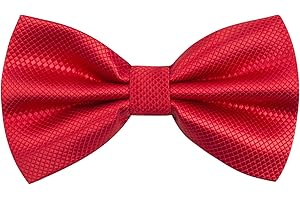 Alizeal Mens Solid Mini Squares Formal Banded Bow Ties