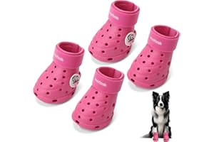 WOOFTRAK Dog Shoes Breathable Dog Shoe for Hot Pavement, Dog Booties and Paw Protectors, Non-Slip Waterproof Dog Sandals Boots (Pink, L: (3.1’’x2.5'')(L*W))