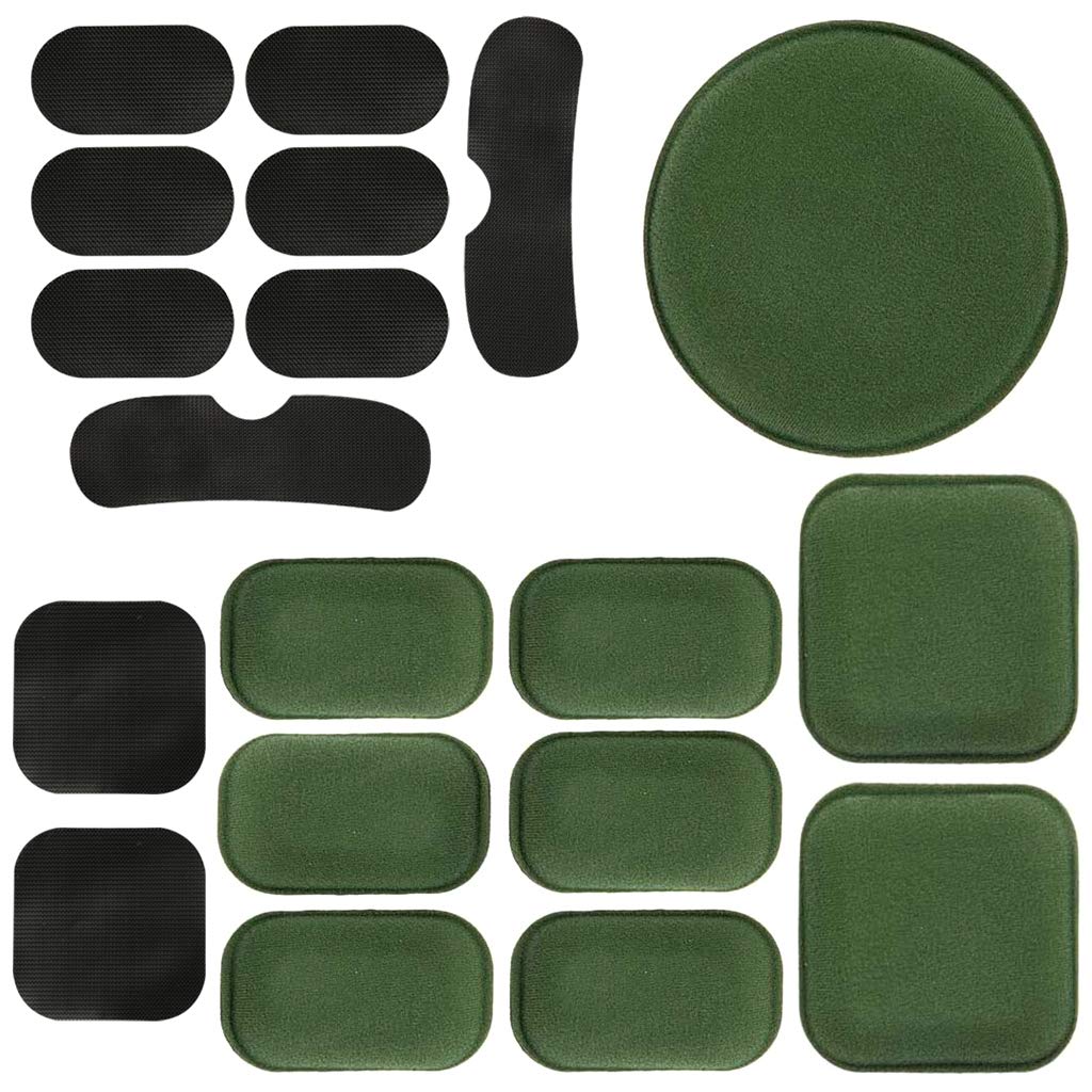 Yzpacc 19Pcs Universal Airsoft Helmet Pads, Tactical Helmet Replacement Foam Padding Kits Bicycle Accessories Mats for Fast Mich CS ACH FMA USMC PASGT