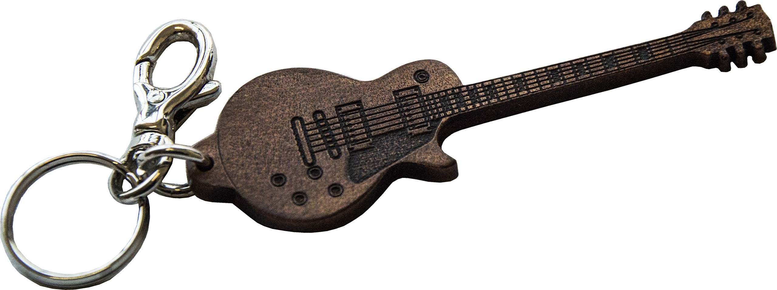 Gibson Les Paul Guitar Keyring - Genuine Leather Vegetable-Tanned - Etabeta Artigiano Toscano - Made in Italy