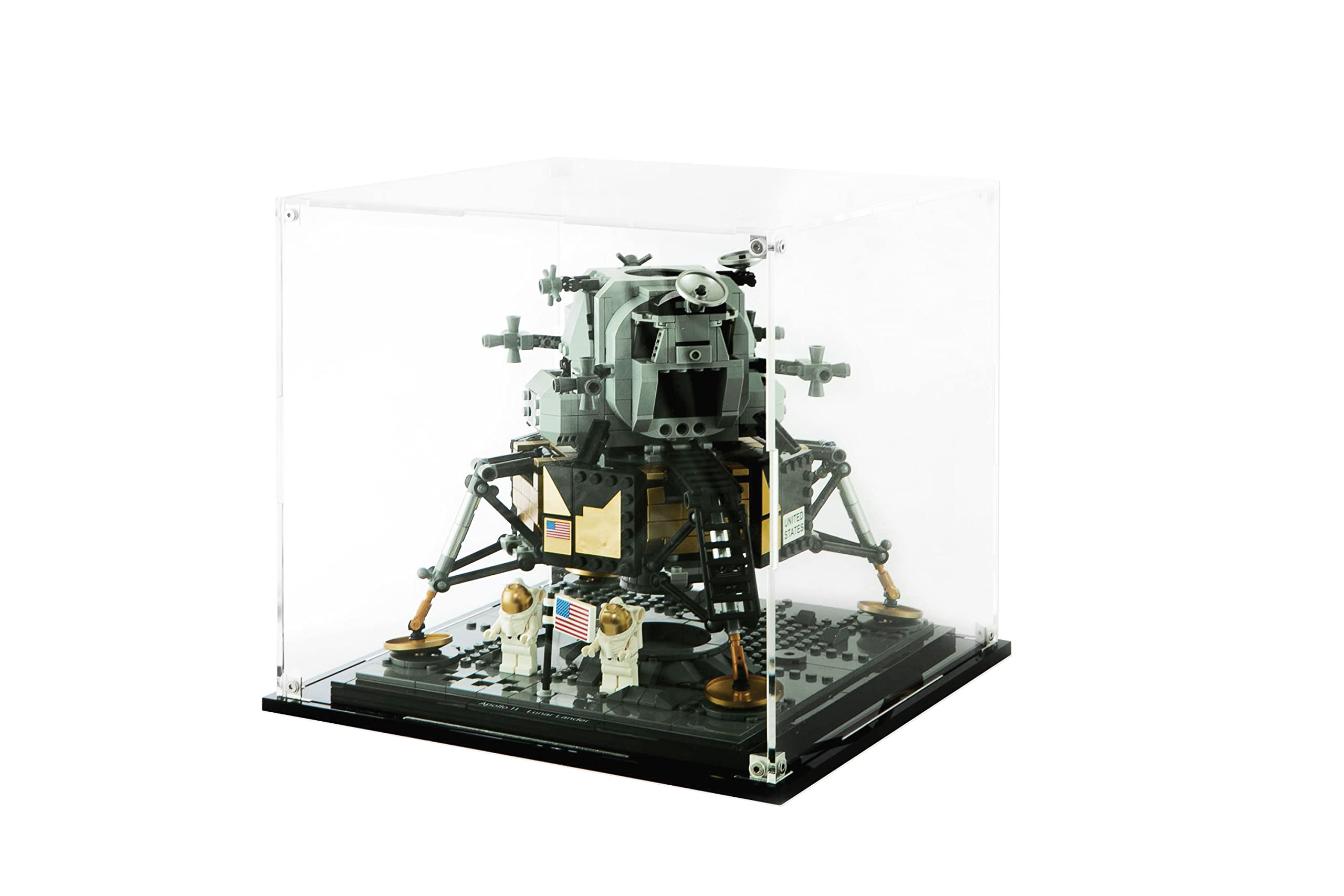 INNERSPACE TECA Display Stand for LEGO 10266 Apollo 11 Lunar Lander Model Action Figures Collectible 24 x 24 x 23 cm CRYSTAL PLEXIGLASS ANTI-UV