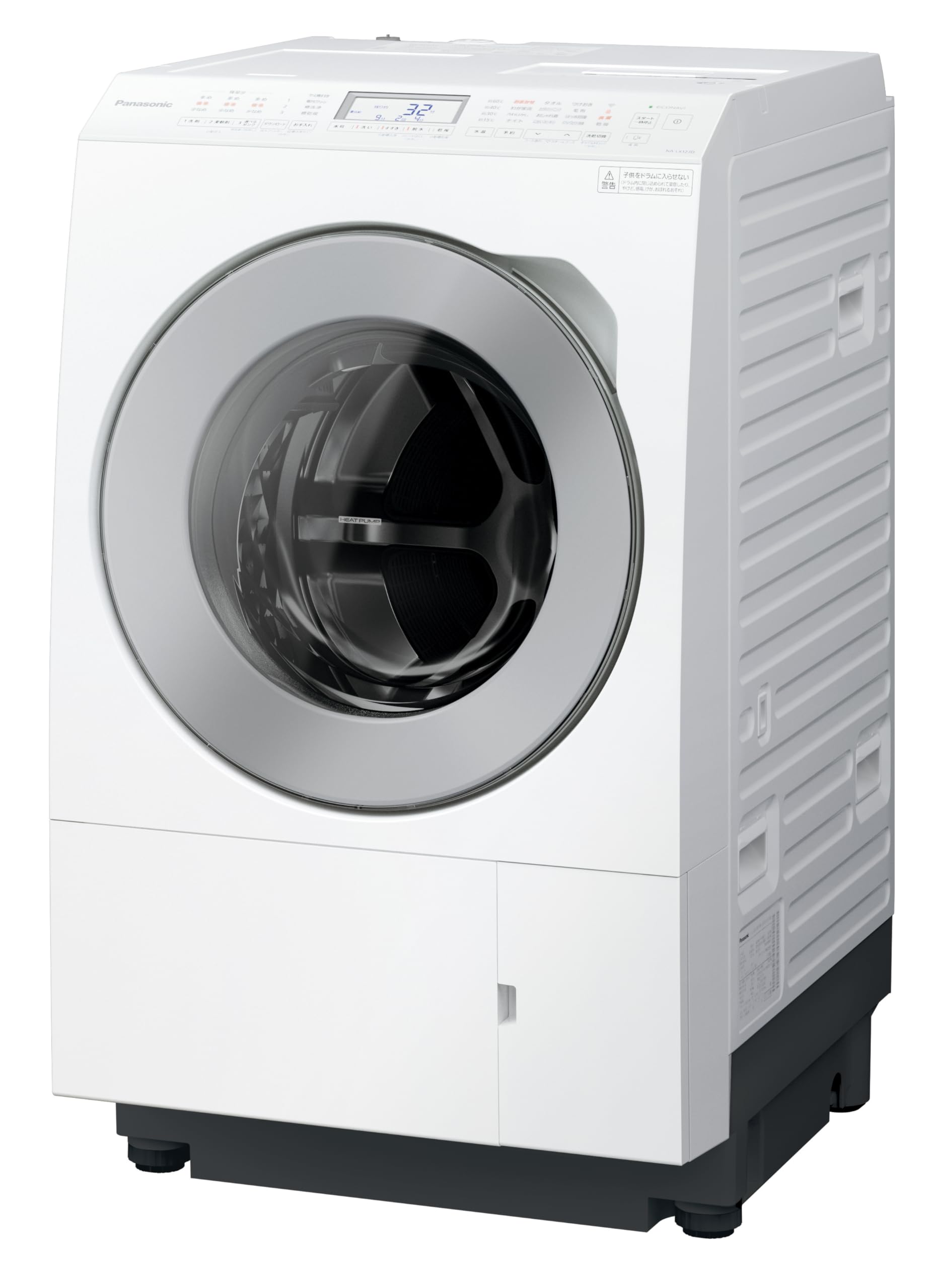 パナソニック ドラム式洗濯乾燥機 幅63.9cm 洗濯12kg/乾燥6kg 左開き NA-LX127DL-W マットホワイト トリプル自動投入 スマホで洗濯 温水スゴ落ち泡洗浄 はやふわ乾燥ヒートポンプ商品画像