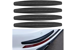 OUZORP 4PCS Black Bumper Guard Strip - Anti-Collision Patch, Scratch-Resistant Protector Trim, Universal for Cars SUV Pickup Truck