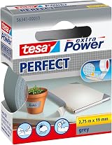 tesa UK Extra Power Perfect Grey Cloth Tape 2.75 m x 19 mm view 1