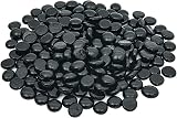 Hisredsun 290pcs Black Glass Pebbles 1.35kg Vase Filler Fire Glass Beads view 1