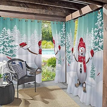 Cortina térmica para ventana de Navidad, para cortinas, para jardín